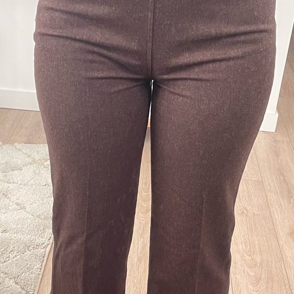 High-Rise Wide Leg Pants in Dark Brown
